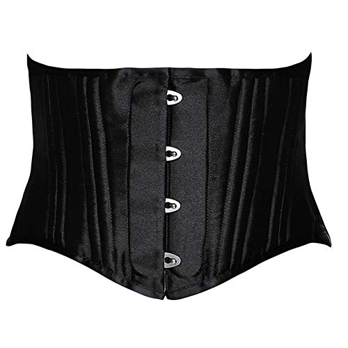 DISSA Damen Große Größen Schnürt Sich Corsage Korsett Taille Top Korsett Stahl entbeint,C681,Schwarz,L von DISSA