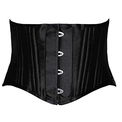 DISSA Damen Große Größen Schnürt Sich Corsage Korsett Taille Top Korsett Stahl entbeint,C681,Schwarz,XL von DISSA