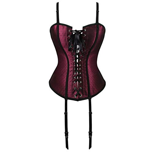 DISSA Damen Große Größen Schnürt Sich Corsage Korsett Vollbrust Top Korsett Kunststoff entbeint,C725,Weinrot,5XL DISSA Damen Große Größen Schnürt Sich Corsage Korsett Vollbrust Top Korsett Kunststoff entbeint,C725,Weinrot,5XL von DISSA