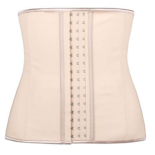 DISSA Damen Große Größen Taille Corsage Korsett Kautschuk Top Korsett Stahl entbeint,C601,Beige,L von DISSA