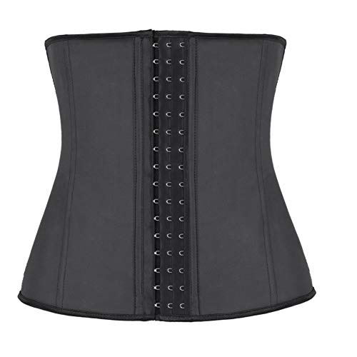 DISSA Damen Große Größen Taille Corsage Korsett Kautschuk Top Korsett Stahl entbeint,C601,Schwarz,5XL von DISSA