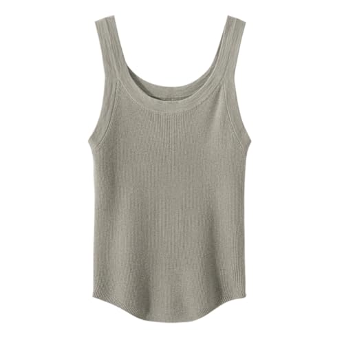 DISSA Damen Kaschmir Pullunder Hellgrau Rundhals Ohne Arm Strickpullover Damen Kaschmir Wolle Einfarbige Schlanker Dünner Pullover,EU Einheitsgröße,ZSBR8378 DISSA Damen Kaschmir Pullunder Hellgrau Rundhals Ohne Arm Strickpullover Damen Kaschmir Wolle Einfarbige Schlanker Dünner Pullover,EU Einheitsgröße,ZSBR8378 von DISSA