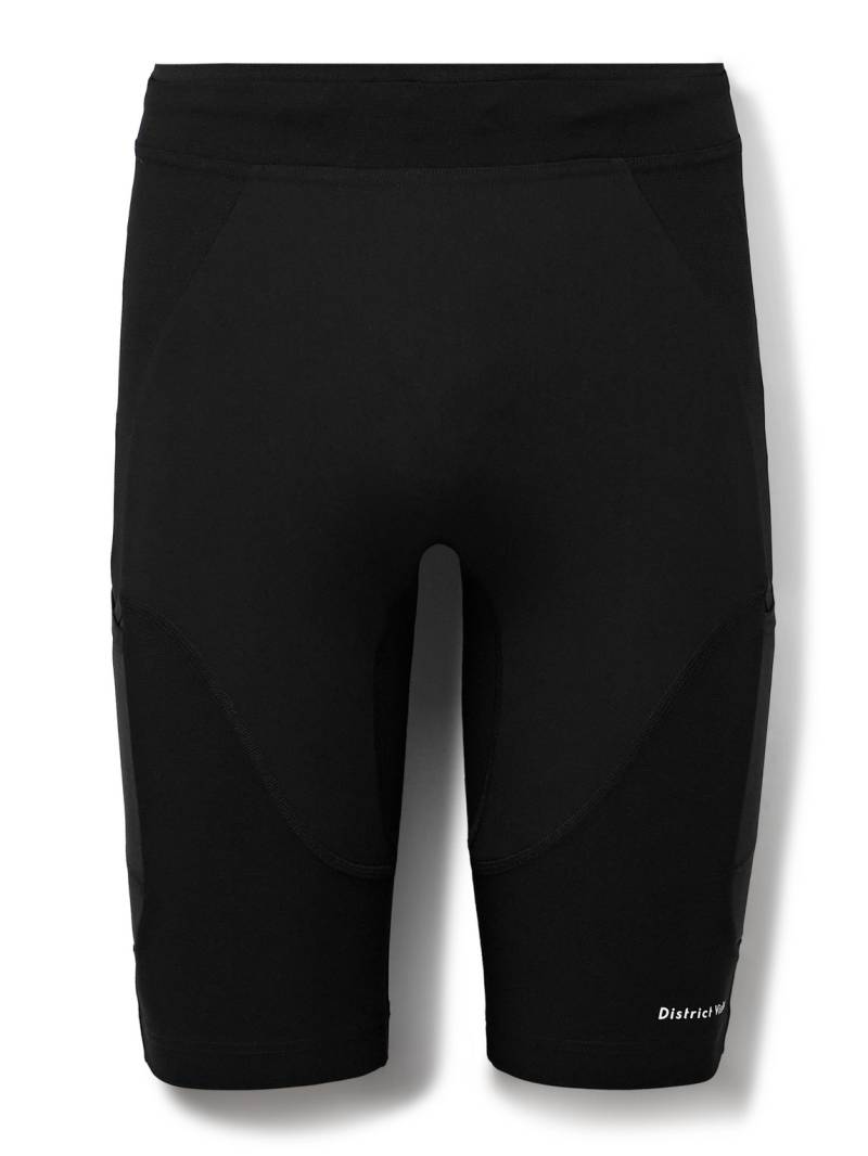 DISTRICT VISION - Cargo Compression Panelled Stretch-Jersey Half-Length Tights - Men - Black - XL von DISTRICT VISION