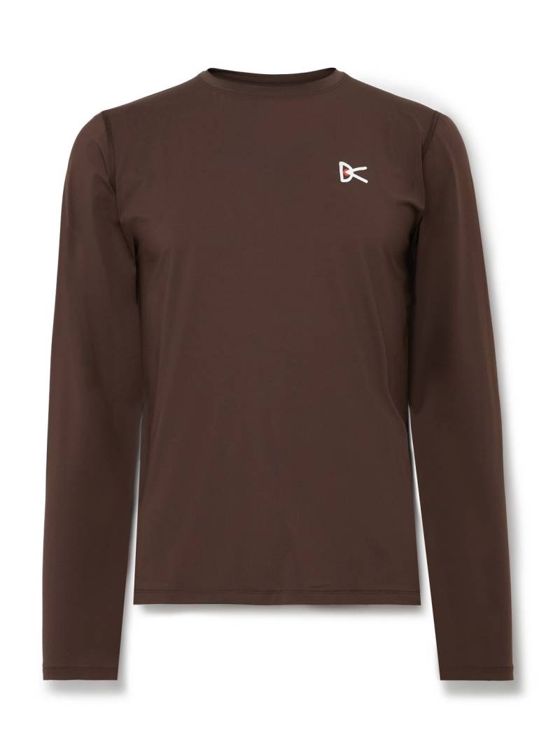 DISTRICT VISION - Deva-Tech Logo-Print Stretch-Jersey T-Shirt - Men - Brown - M von DISTRICT VISION