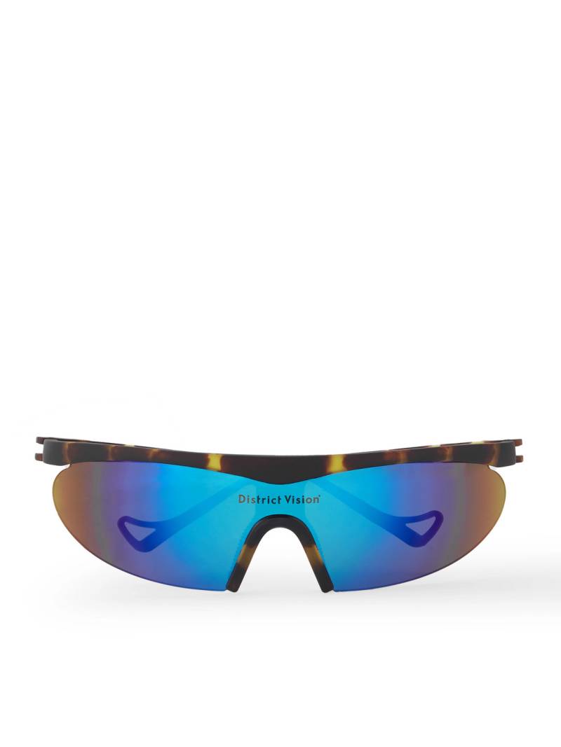 DISTRICT VISION - Koharu Eclipse D-Frame Polycarbonate Mirrored Sunglasses - Men - Blue von DISTRICT VISION