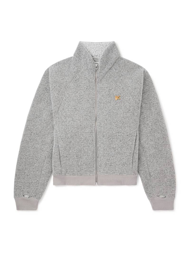 DISTRICT VISION - Logo-Appliquéd Wool-Blend Zip-Up Sweater - Men - Gray - XL von DISTRICT VISION