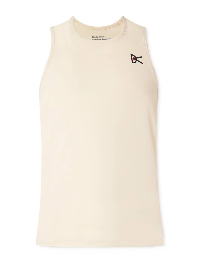 DISTRICT VISION - Logo-Print Stretch-Jersey Tank Top - Men - Neutrals - XL von DISTRICT VISION