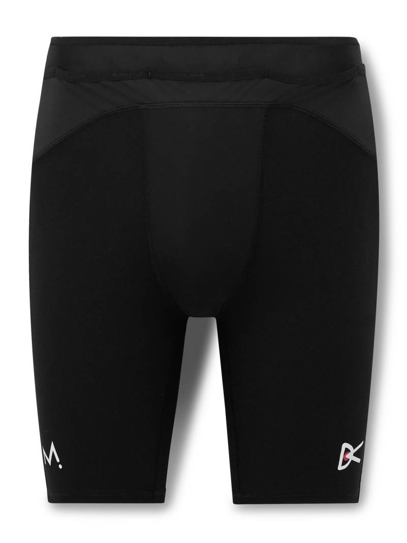 DISTRICT VISION - Maurten Elite Fuel Powermesh-Trimmed Stretch-Jersey Half-Length Tights - Men - Black - M von DISTRICT VISION