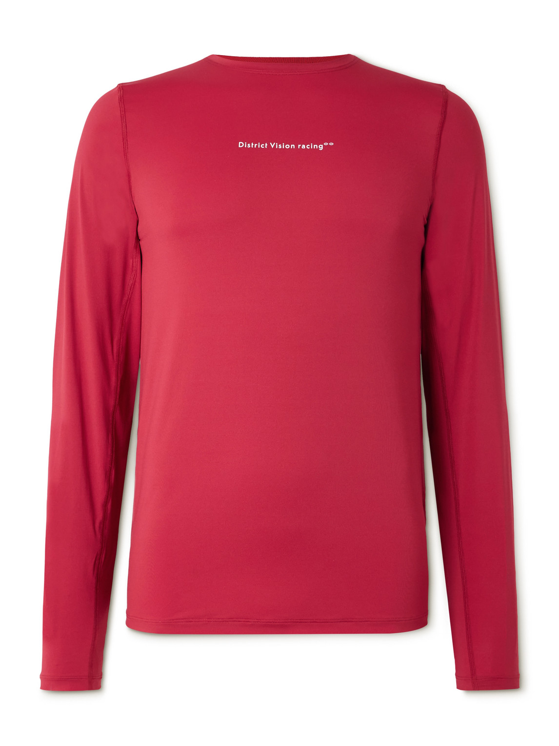 DISTRICT VISION - Perforated Logo-Print Aloe Stretch-Jersey T-Shirt - Men - Red - M von DISTRICT VISION