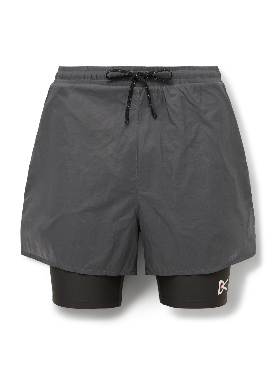 DISTRICT VISION - Straight-Leg Layered Logo-Print Shell and Stretch-Recycled Jersey Drawstring Shorts - Men - Gray - M DISTRICT VISION - Straight-Leg Layered Logo-Print Shell and Stretch-Recycled Jersey Drawstring Shorts - Men - Gray - M von DISTRICT VISION