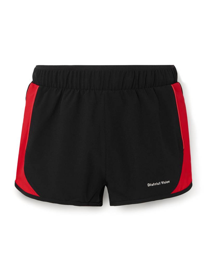 DISTRICT VISION - Straight-Leg Panelled Stretch-Jersey Shorts - Men - Black - M von DISTRICT VISION