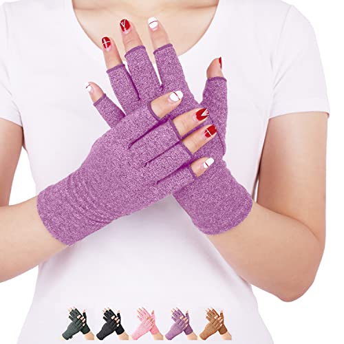 DISUPPO Arthritis Handschuhe – Rheumatische Arthritis Kompressionshandschuhe für Schmerzlinderung, Gaming Tippen, Fingerlose Handschuhe für Männer und Frauen von DISUPPO