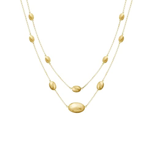 Diva Gioielli - Silberkette zweireihig ovale Elemente Länge 45/48 cm Design Diva Gioielli Made in Italy COD: 18405_002, Gold, Lunghezza: 45/48 cm, silberkette von DIVA GIOIELLI