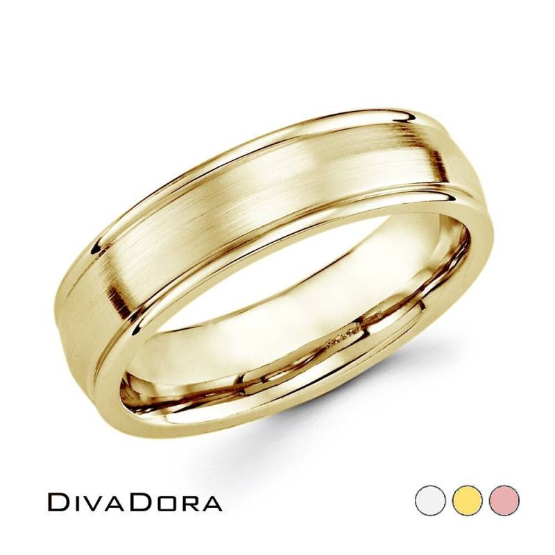 14K Solid Gold Ehering, Gerillter Ring, Ehering Des Mannes, Der Frau, Comfort Fit, Anpassbares Jubiläumsgeschenk Dc190-8 von DIVADORA