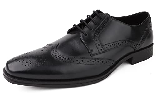 DIVCHI Klassische Oxford-Schuhe für Herren, Business, formelle Brogues, Derby, Schnürschuhe, Schwarz , 40 2/3 EU von DIVCHI