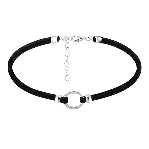 Choker Schwarz Halskette Damen, Gothic Samt Halskette Choker, Schwarzes Gothic Retro Choker Halsband Kette, Verstellbarer Schnalle Halskette Für Damen Mädchen Halloween Weihnachten Zubehör von DIVINA VITAE