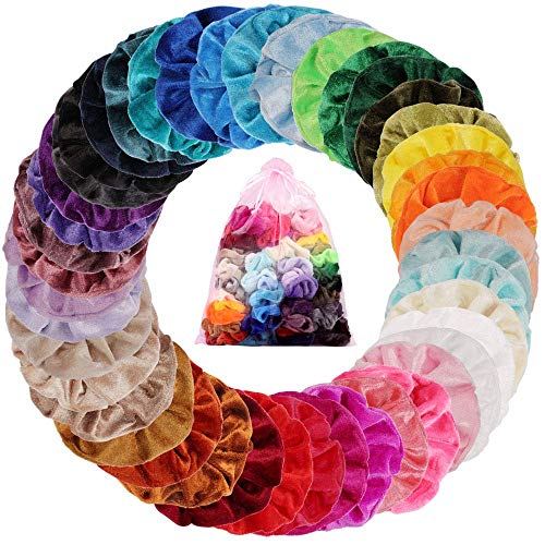 45 Stück Haargummis Mädchen Gummibänder Haar Scrunchies Samt Haarbänder Aus Samt Elastisches, 45 Farben Pferdeschwanz Halter Haargummis Stirnbänder Seile Für Damen Oder Mädchen Haarschmuck 45 Stück Haargummis Mädchen Gummibänder Haar Scrunchies Samt Haarbänder Aus Samt Elastisches, 45 Farben Pferdeschwanz Halter Haargummis Stirnbänder Seile Für Damen Oder Mädchen Haarschmuck von DIWUJI