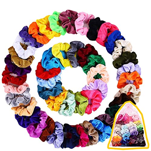 45 Stück Haargummis Samt, Bunte Gummibänder Haar Scrunchies, Elastische Haarbänder Pferdeschwanz Haarband für Mädchen Damen Frauen Haarschmuck, 45 Farben 45 Stück Haargummis Samt, Bunte Gummibänder Haar Scrunchies, Elastische Haarbänder Pferdeschwanz Haarband für Mädchen Damen Frauen Haarschmuck, 45 Farben von DIWUJI