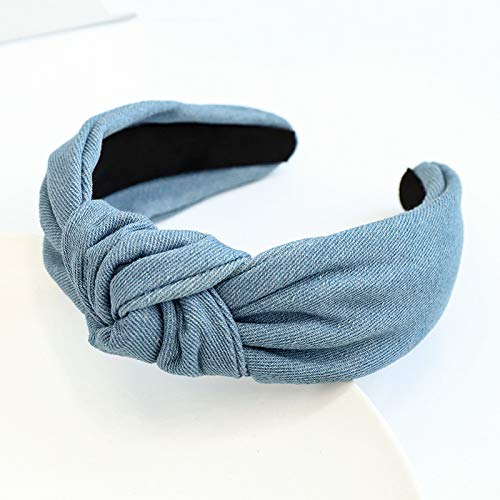 Denim Tie Knoten Haarband Kreuz Stirnband for Frauen Mädchen Haarschmuck Buntes Geschenk von DIXII