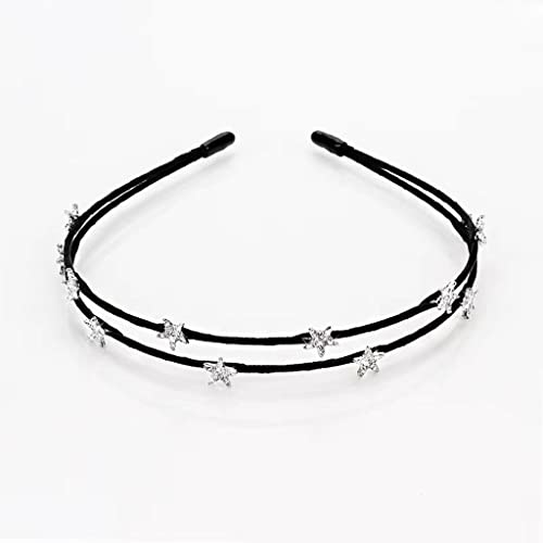 Double-Layer Star Headband Damen All-Match Ausgehen Feines Stirnband Haarspange Haarschmuck von DIXII