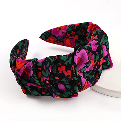 Frauen Mädchen Blume Scrunchies Haarband Stirnband Erwachsene Haarschmuck Buntes Geschenk (Color : Rosso) von DIXII