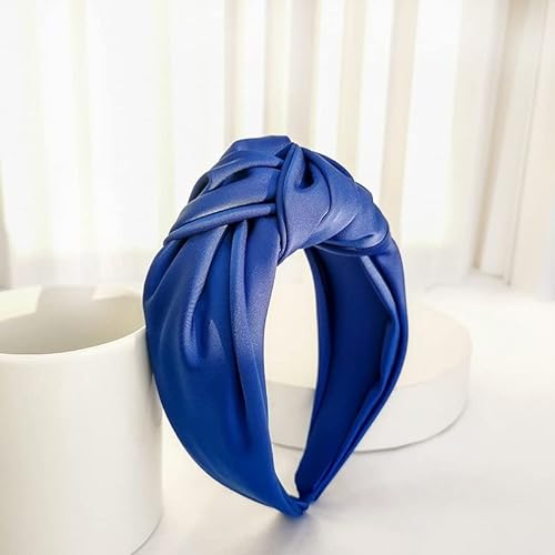 Stirnbänder for Frauen Satin Big Knot Haarbänder Stirnbänder Ornament Zubehör for Frauen Haarschmuck Großhandel Mode Stirnbänder Haarreifen (Color : Royal Blue, Size : One Size) von DIXII