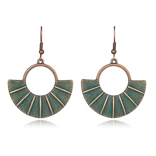 CHUNYANAN Bohemian Vintage Dangle Earrings Retro Rhinestone Earrings Boho Dangle Drop Earrings for Women (4 Sektor Ohrring) von DIYANMMY