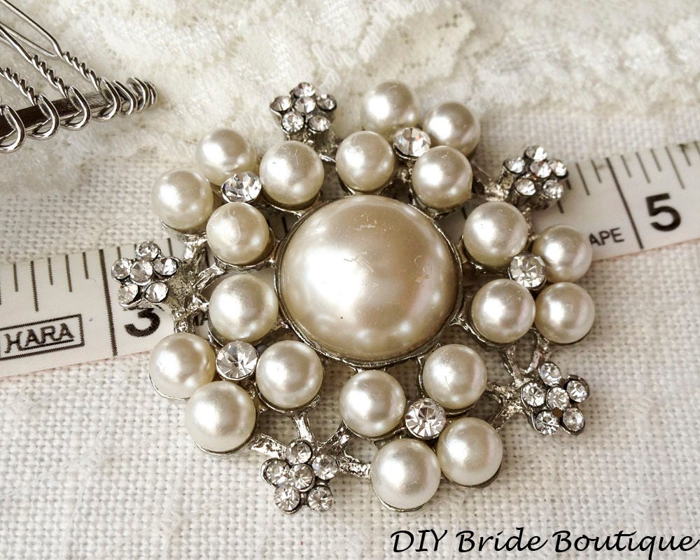 Hochzeit Brosche Strass Braut Crystal von DIYBrideBoutique