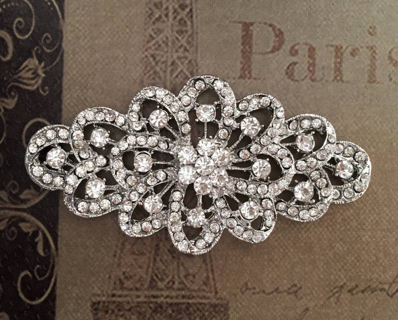 Hochzeit Brosche Strass Braut Kristall von DIYBrideBoutique