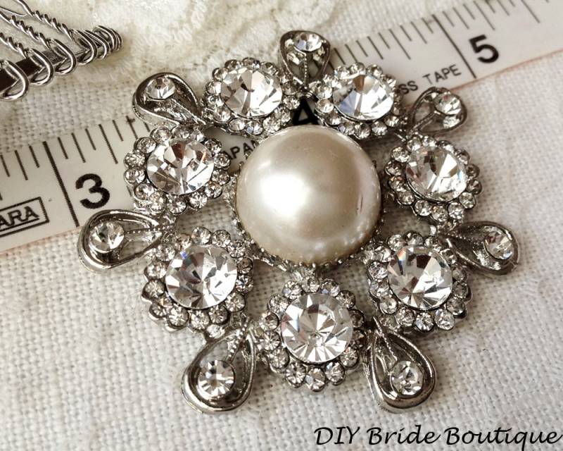 Strass Und Kristall Brosche Strass-Brosche Für Braut Schärpe, Kuchendekoration, Diy Hochzeit Projekte, Bouquet Liefert von DIYBrideBoutique