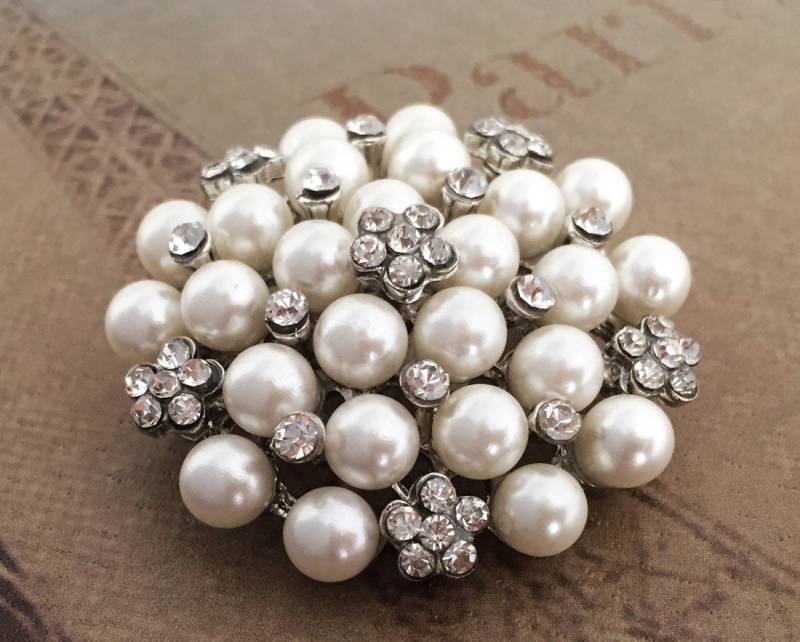 strass-Brosche, Kristallbrosche, Hochzeits-Brosche, Kristall-Brosche von DIYBrideBoutique