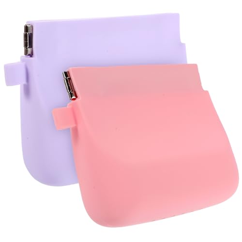 DIYEAH 2stücke Make-up-Tasche Aus Silikon Mit Taschenfunktion Selbstschließend Tragbar Für Damen Reise-Kosmetiktasche Und Schmutzabweisend Kompakt Und Leicht Für Unterwegs von DIYEAH