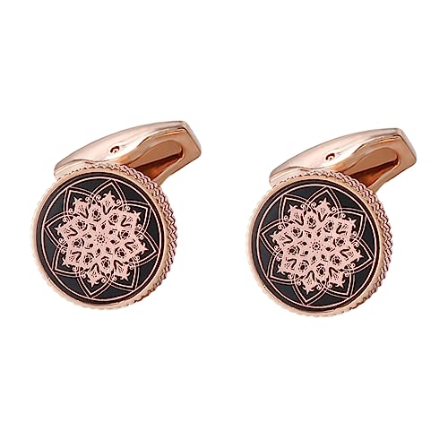 DIYEAH 1 Paar Manschettenknöpfe Fingerring Schmuck Schwanzclip Schlüsselanhänger Hardware-Schlüsselbund Knöpfe für Retro-Kleidung Nähverschlüsse Umweltschutz Kupferlegierung Golden von DIYEAH