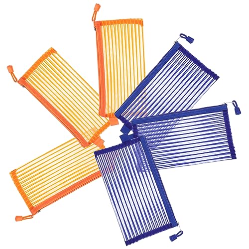 DIYEAH 1 Satz Bleistiftbeutel Aufbewahrungsbeutel Beutel Mit Reißverschluss Geldbeutel Sichtbare Aktentasche Dokumententasche Mit Reißverschluss Schreibwarentasche 6 Stück von DIYEAH