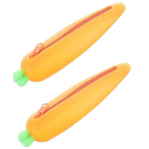 DIYEAH 1 Satz Karottenförmiges Federmäppchen Markierstift Und Bleistift Organizer Schreibwaren Lesezeichen Stitch Federmäppchen Federmäppchen Federmäppchen Organizer 2 Stück von DIYEAH