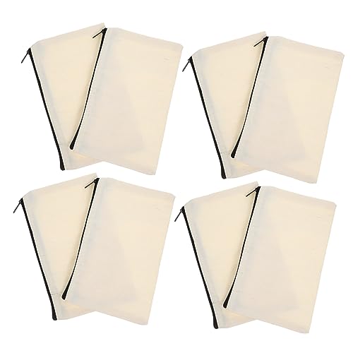 DIYEAH Make-up-Taschen-Set Mit Reißverschluss 12-teilig Leinen Federmäppchen Reisetasche Basteltasche Leere Leinentasche Für Kosmetik Geschäftsreisen von DIYEAH