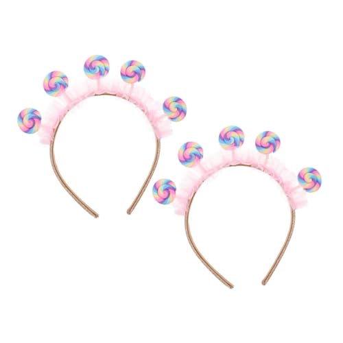DIYEAH 1 Satz Lutscher-stirnband Süßigkeiten-haarschmuck Kleinkindhaarreiber Stirnband in Lutscherform Cartoon-lutscher-kopfbedeckungen Süßigkeiten-kostümzubehör Plastik 2st von DIYEAH