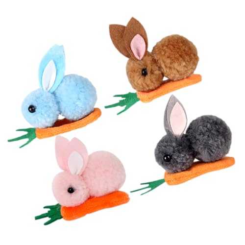 DIYEAH 1 Satz Ostern Haarspangen Kleidungsdekoration Süße Mini-tierskulptur Haarnadel Haarnadel Amorkostüm Für Männer Diy-haarschneideklammern Für Den Zu Hause Zubehör Plüsch 4 Stück von DIYEAH