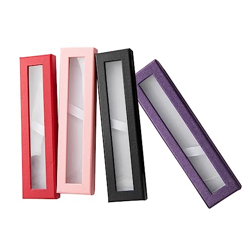 DIYEAH 4stücke Stiftebox Mit Fenster Aus Papier Transparent Mit Öffnungsfenster Aufbewahrungshalter Für Stifte Leeres Stifteetui DIYEAH 4stücke Stiftebox Mit Fenster Aus Papier Transparent Mit Öffnungsfenster Aufbewahrungshalter Für Stifte Leeres Stifteetui von DIYEAH