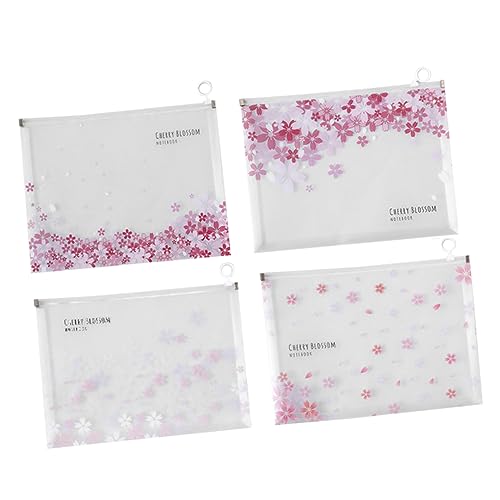 DIYEAH 1 Set 4 Stück Durchsichtige Make Up Tasche Durchsichtige Make Up Tasche Rosa Aktentaschen Mit Reißverschluss Kulturbeutel von DIYEAH