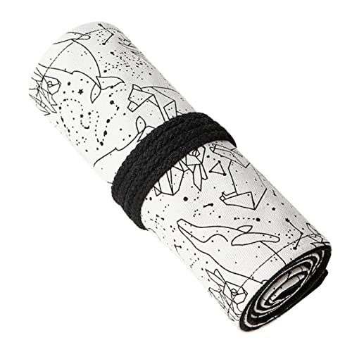 DIYEAH Canvas Roll up Bleistifttasche Slots Große Kapazität Roll up Bleistifttasche Für Studenten Organisation Und Aufbewahrung Von Zeichenstiften von DIYEAH