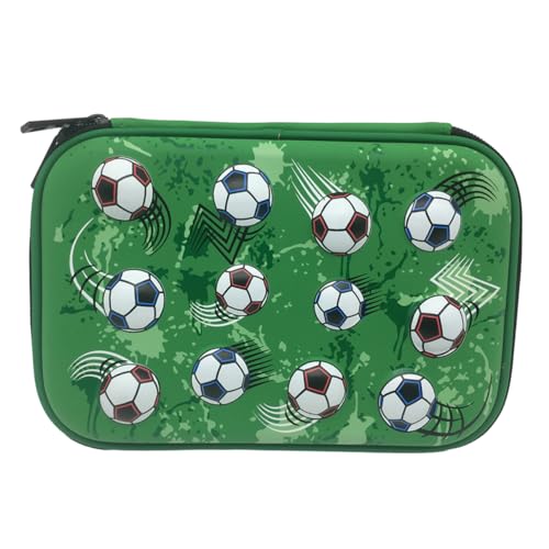 DIYEAH Fußball-Form-etui Für Junge Mädchen Stoßfest Und Langlebig Mit Reißverschluss Für Make-up-Pinsel Und Utensilien Für Unterwegs von DIYEAH