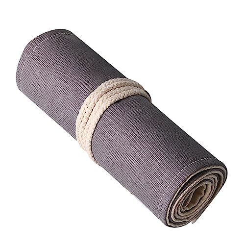 DIYEAH Stiftemäppchen Aus Segeltuch Mit Großem Fassungsvermögen Tragbare Stiftetasche Rolle Organizer Für Bleistifte Kugelschreiber Marker Und Gelschreiber von DIYEAH