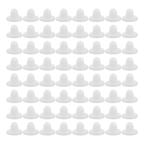 DIYEAH 100 Stück Silikon-Ohrring-Stopper für Damen – weiße Ohrring-Sicherheitsverschlüsse – 8 x 5 mm sichere Flache Scheiben für Ohrstecker-Kissenpolster von DIYEAH