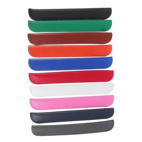 DIYEAH 10stücke Teilige Pu-geschäftspenabdeckungen Tragbare Pu-stifthalter All-Inclusive Stifftaschen Bleistifttasche Aufbewahrungstasche von DIYEAH
