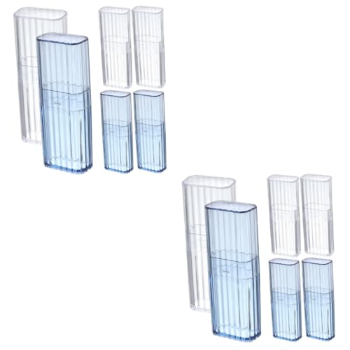 DIYEAH 12 Stck. Tragbare Aufbewahrungsboxen Transparent Klein für Wattestäbchen und Kosmetikpads Kompakt Langlebig Geruchsneutral für Reisen und Schminktisch Organizer von DIYEAH