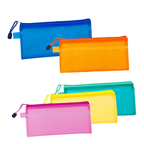 DIYEAH 12stücke wasserdichte Dokumententasche Aus PVC Reißverschlusstasche Format Tragbares Federmäppchen Netzstoff-schreibwarentasche Praktische Aktentasche Für Büro Und Schulbedarf von DIYEAH