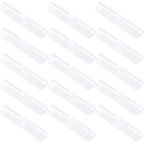 DIYEAH 15 Stück Teiliges Transparentes Stifte etui aus Stabilem Acryl Dreieckige Aufbewahrungsbox für Stiftpräsentation Leicht Kompakt und Stapelbar für Büro Schule Geschenkverpackung von DIYEAH