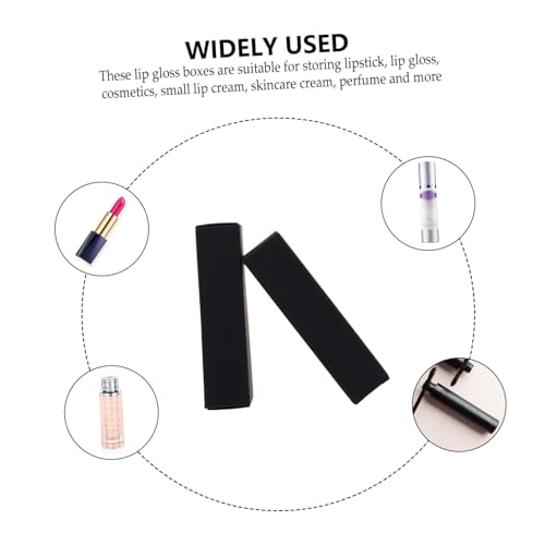 DIYEAH 180 Stck. Lippenstift Verpackungsboxen aus Schwarzem Papier für Kosmetik Lipgloss Parfüm Langlebige Geschenkboxen Platzsparend für Handtasche Geeignet von DIYEAH