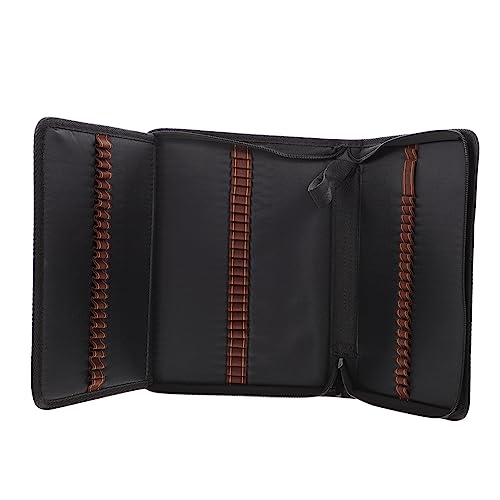 DIYEAH 1Stk Stift Vorhang Stift aufbewahrung stifte Box stiftebox Pen Pouch Federmäppchen faltbar Bleistifte Tasche zarte Schreibwarentasche Tasche für Zeichenstifte Segeltuch Black von DIYEAH